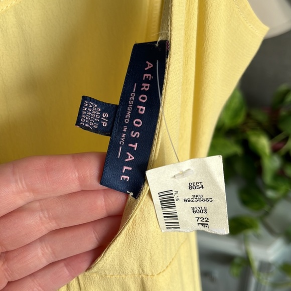 Aeropostale Spring Pastel Yellow Jumpsuit - Picture 4 of 7